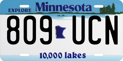 MN license plate 809UCN