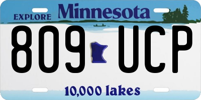 MN license plate 809UCP