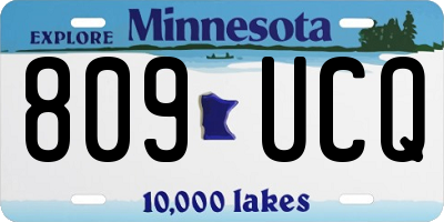 MN license plate 809UCQ