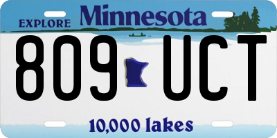 MN license plate 809UCT