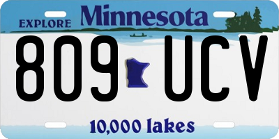 MN license plate 809UCV