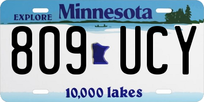MN license plate 809UCY