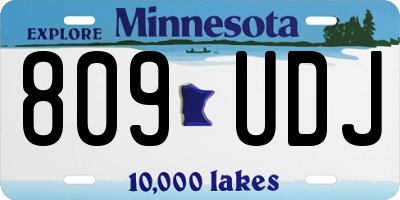 MN license plate 809UDJ