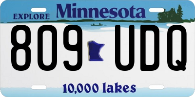 MN license plate 809UDQ