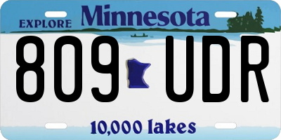 MN license plate 809UDR