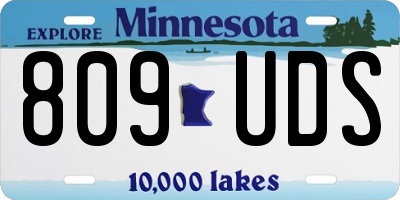 MN license plate 809UDS
