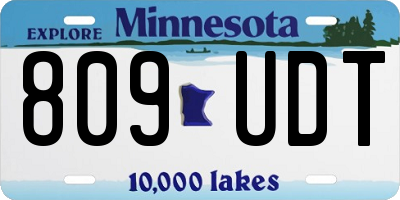 MN license plate 809UDT