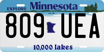 MN license plate 809UEA