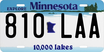 MN license plate 810LAA