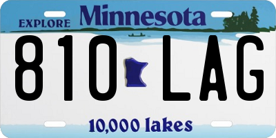 MN license plate 810LAG