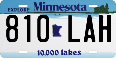 MN license plate 810LAH