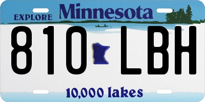 MN license plate 810LBH