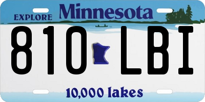 MN license plate 810LBI