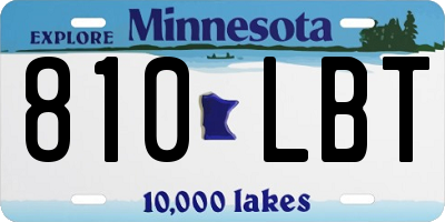 MN license plate 810LBT