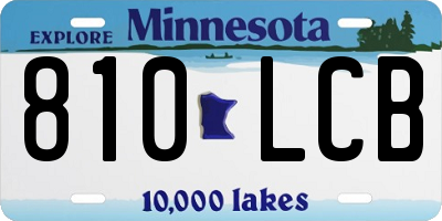 MN license plate 810LCB