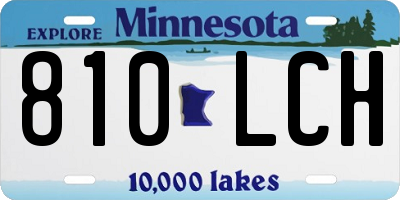 MN license plate 810LCH