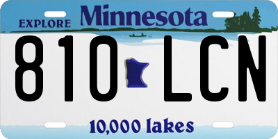 MN license plate 810LCN