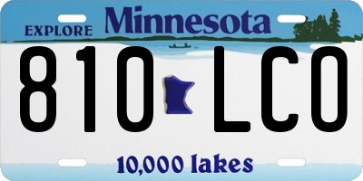 MN license plate 810LCO