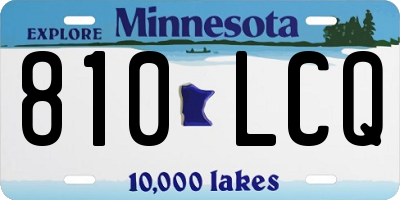 MN license plate 810LCQ