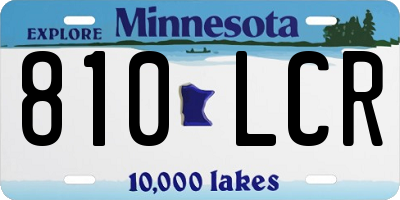 MN license plate 810LCR