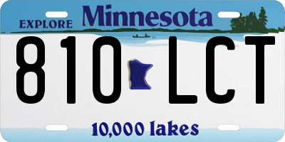 MN license plate 810LCT