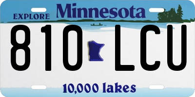 MN license plate 810LCU