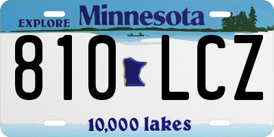 MN license plate 810LCZ