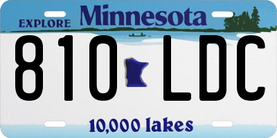 MN license plate 810LDC