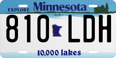 MN license plate 810LDH
