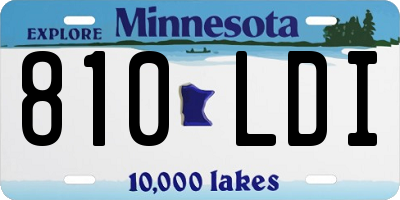 MN license plate 810LDI