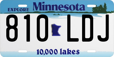 MN license plate 810LDJ