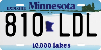 MN license plate 810LDL
