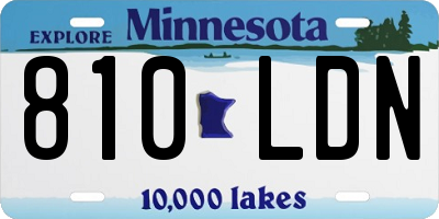 MN license plate 810LDN