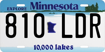 MN license plate 810LDR