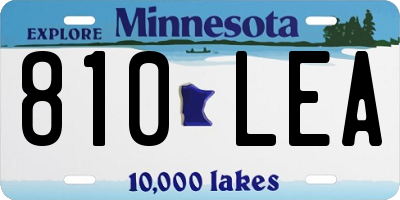 MN license plate 810LEA