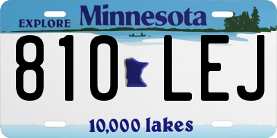 MN license plate 810LEJ