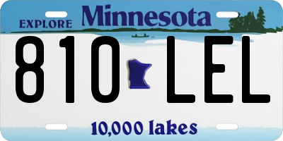 MN license plate 810LEL