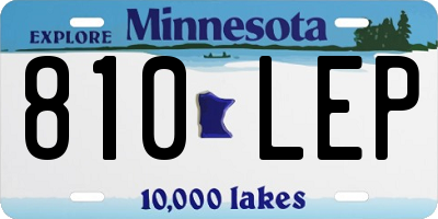 MN license plate 810LEP