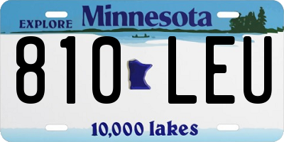 MN license plate 810LEU