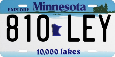 MN license plate 810LEY