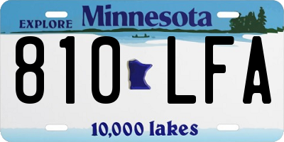 MN license plate 810LFA