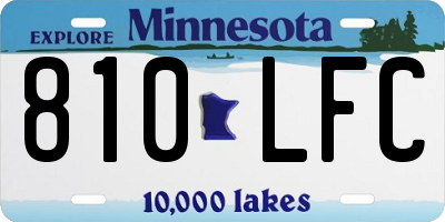 MN license plate 810LFC