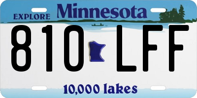 MN license plate 810LFF