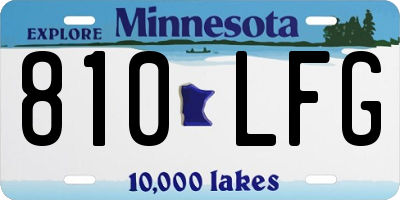 MN license plate 810LFG