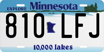 MN license plate 810LFJ