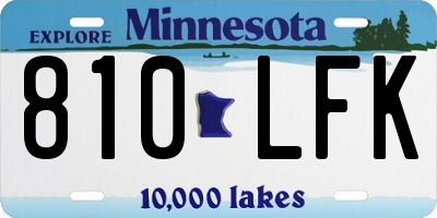MN license plate 810LFK