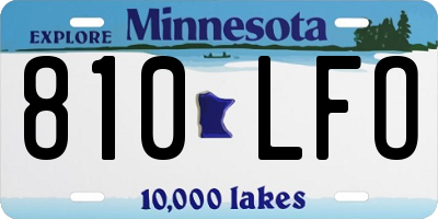 MN license plate 810LFO