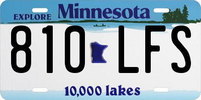 MN license plate 810LFS