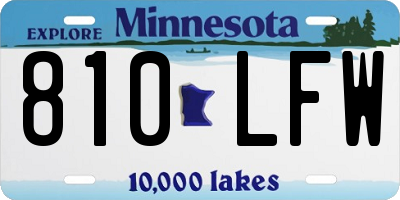 MN license plate 810LFW
