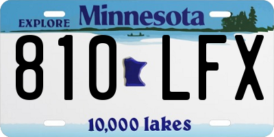 MN license plate 810LFX